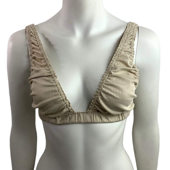 Free People Wait and See Birch Bralette Lightweight Thistle Seed M - Picture 4 of 15